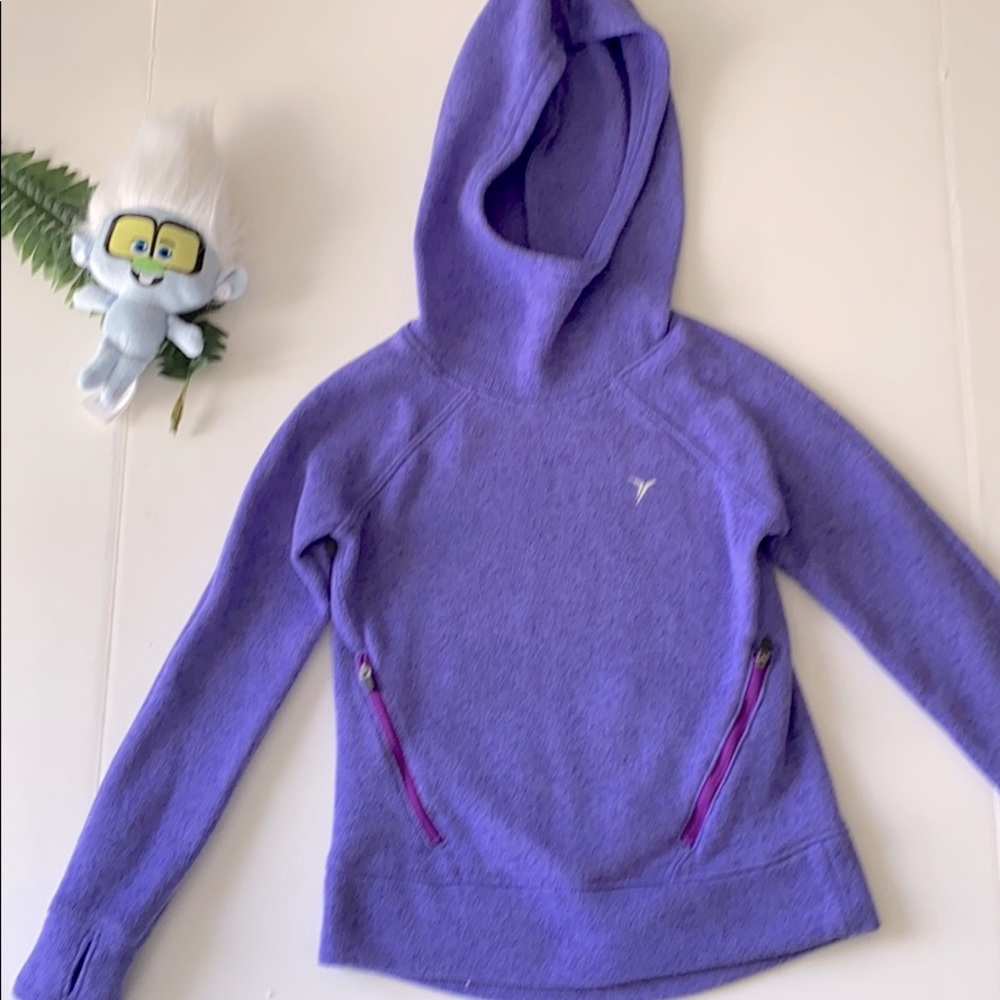 Old Navy girl purple pullover hoodie size 6/7
